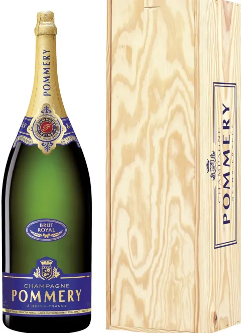 Pommery Brut Royal Salmanazar in Kist