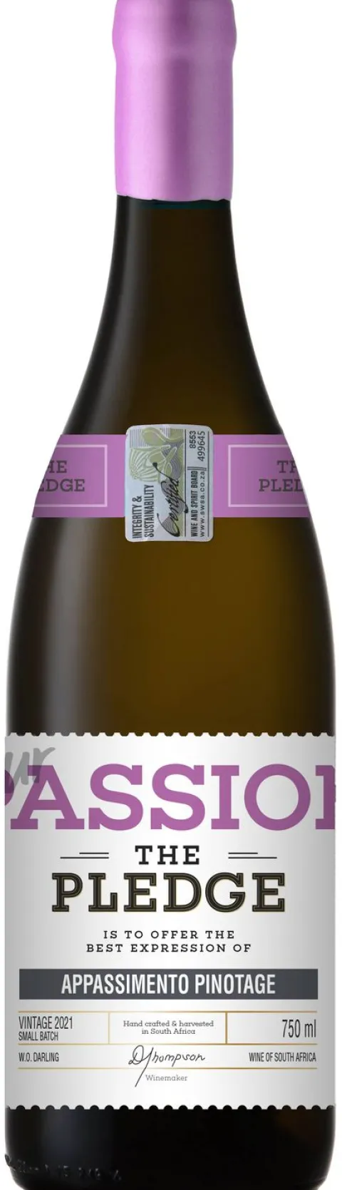 The Pledge Our Passion Appassimento Pinotage 2021